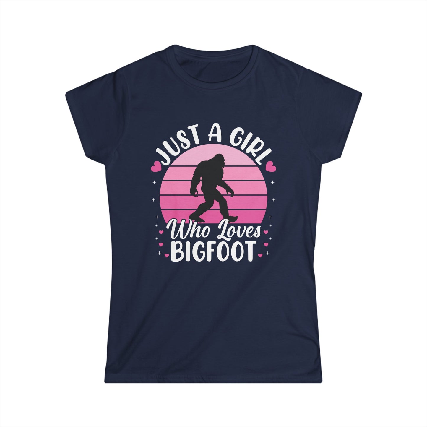 Just a Girl Who Loves Bigfoot T-Shirt β Cute Funny Sasquatch Lover Tee