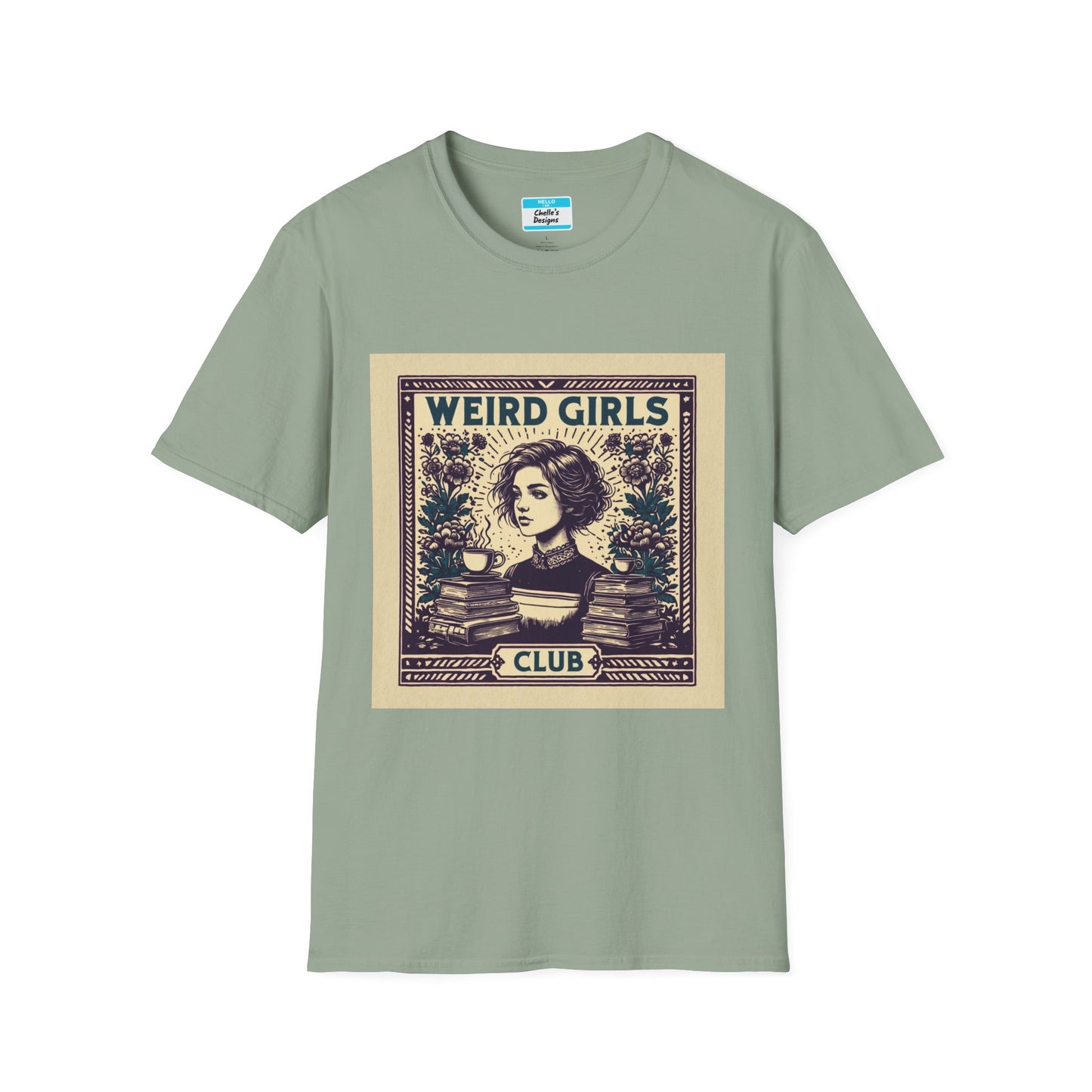Weird Girls Club T-Shirt | Aesthetic Vintage Book Lover Graphic Tee for Women