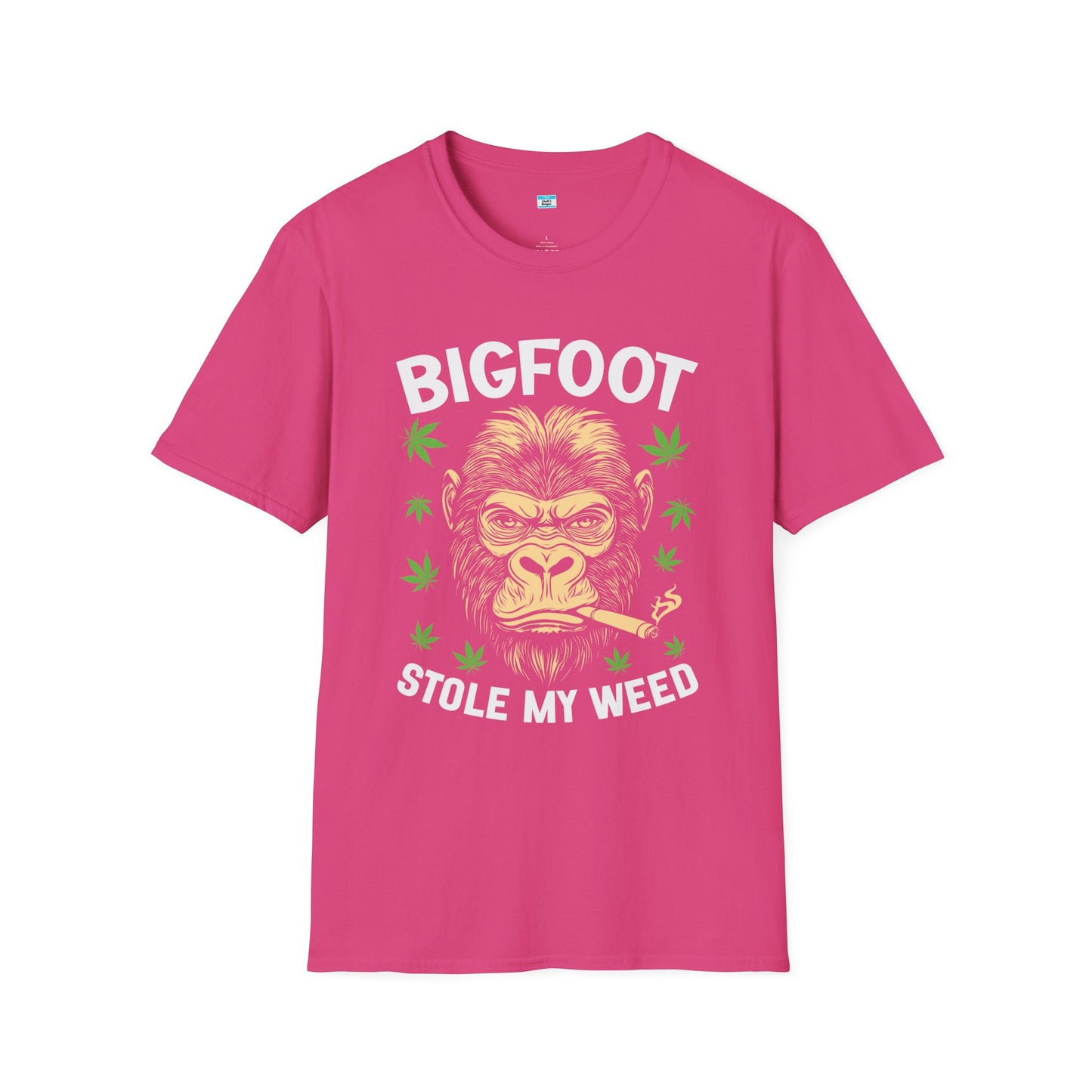 Bigfoot Stole My Weed T-Shirt, Funny 420 Sasquatch Humor Tee