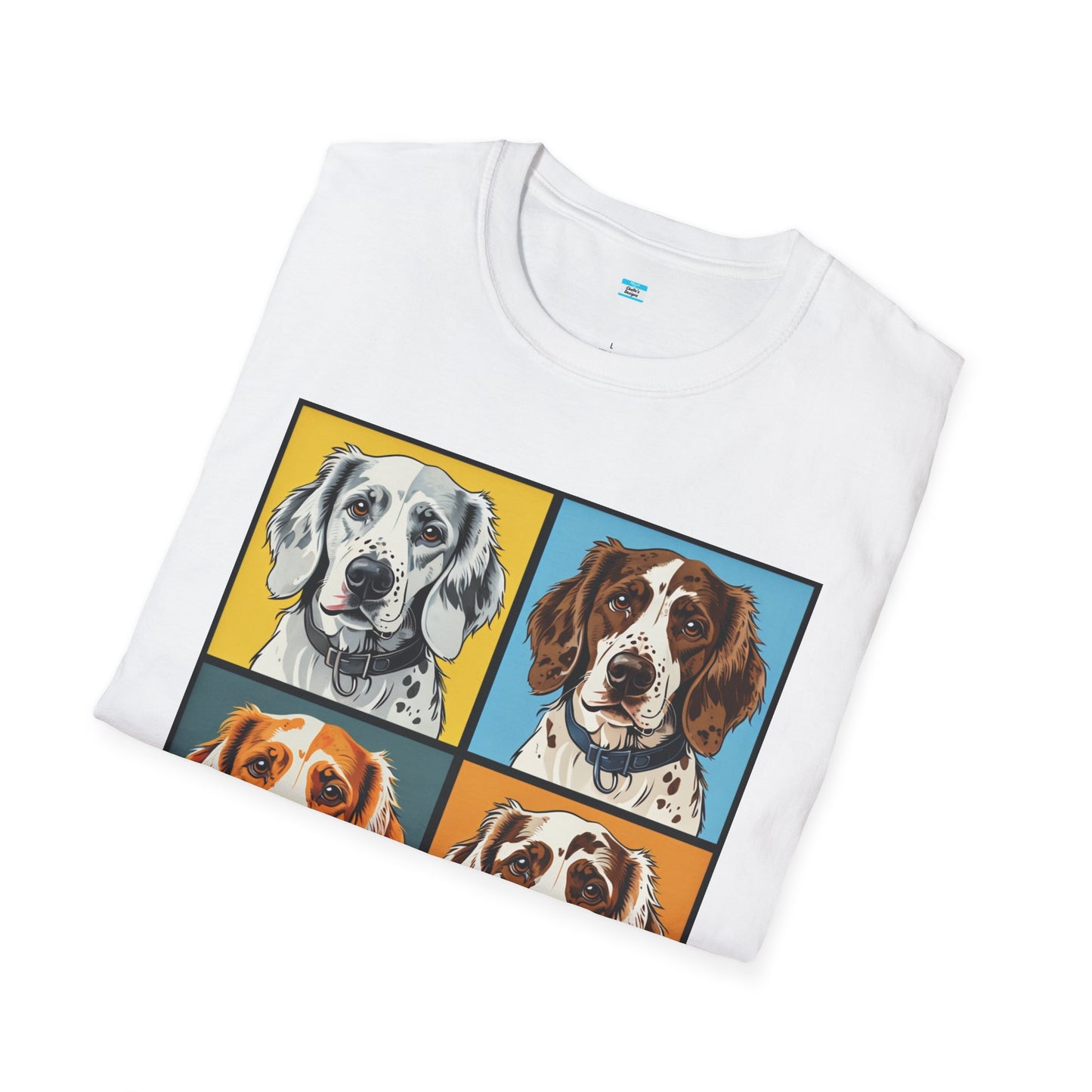 Pop Art English Setter T-Shirt β Colorful Dog Lover Graphic Tee
