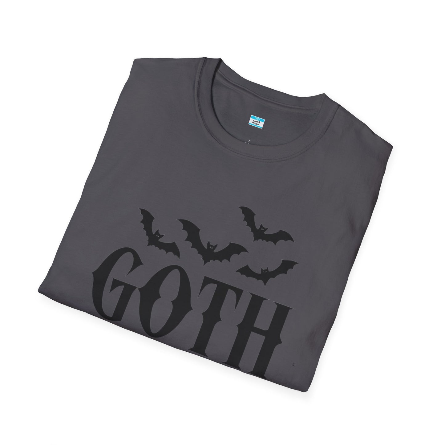 Goth Mama T-Shirt β Moon Phase & Bat Graphic Tee for Spooky Moms