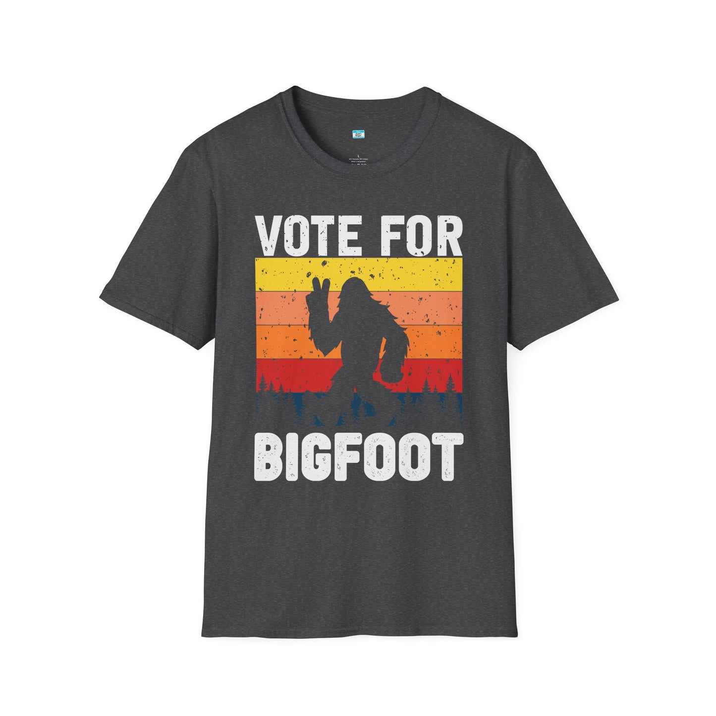 Vote for Bigfoot T-Shirt β Funny Retro Sasquatch Election Humor Tee