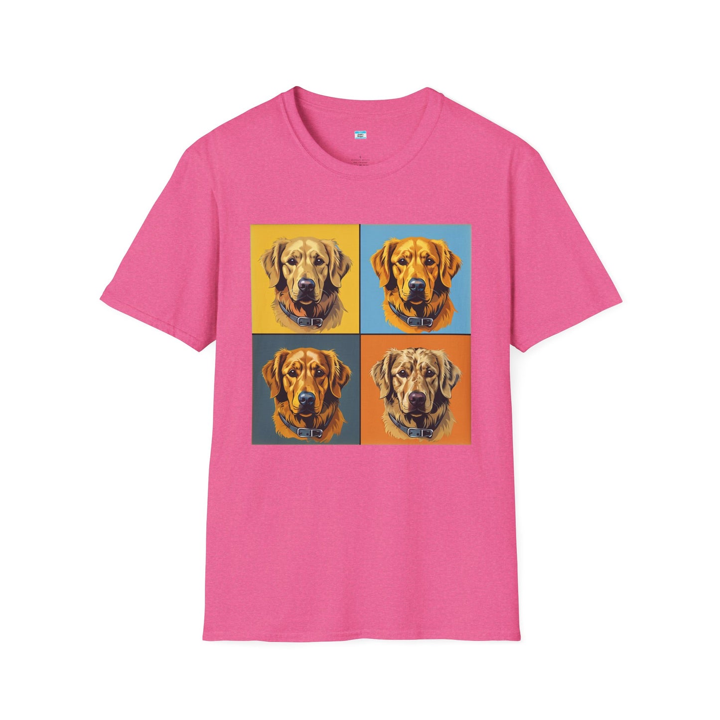 Pop Art Dog T-Shirt – Colorful Golden Retriever Graphic Tee for Dog Lovers
