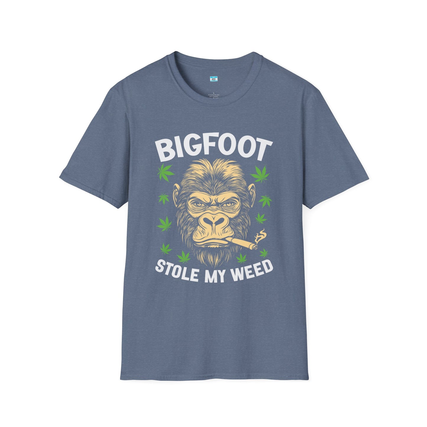 Bigfoot Stole My Weed T-Shirt, Funny 420 Sasquatch Humor Tee