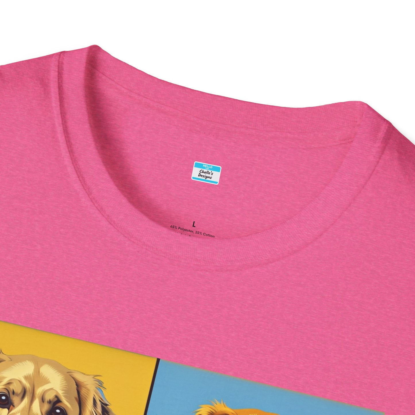 Pop Art Dog T-Shirt – Colorful Golden Retriever Graphic Tee for Dog Lovers