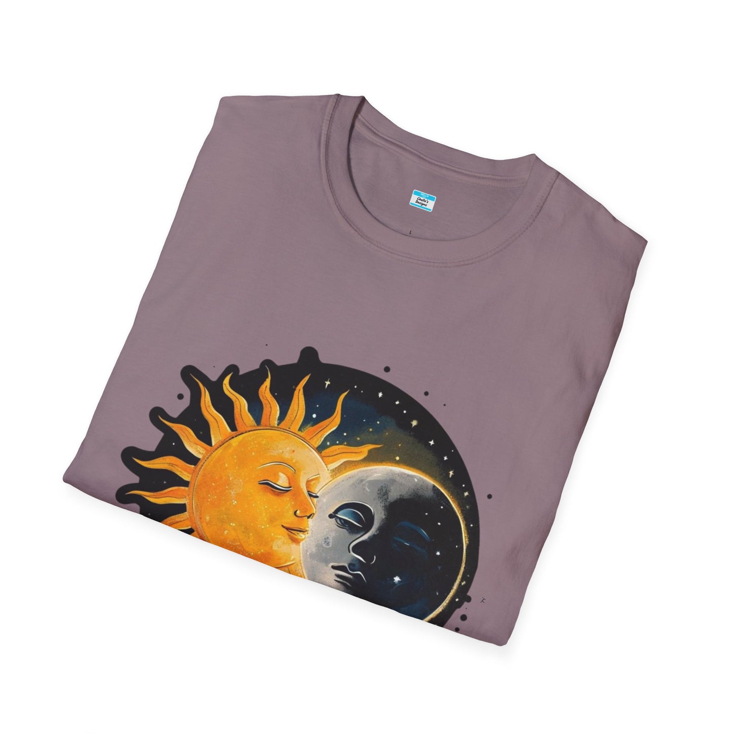 Lunar Kiss T-Shirt β Romantic Sun and Moon Celestial Graphic Tee