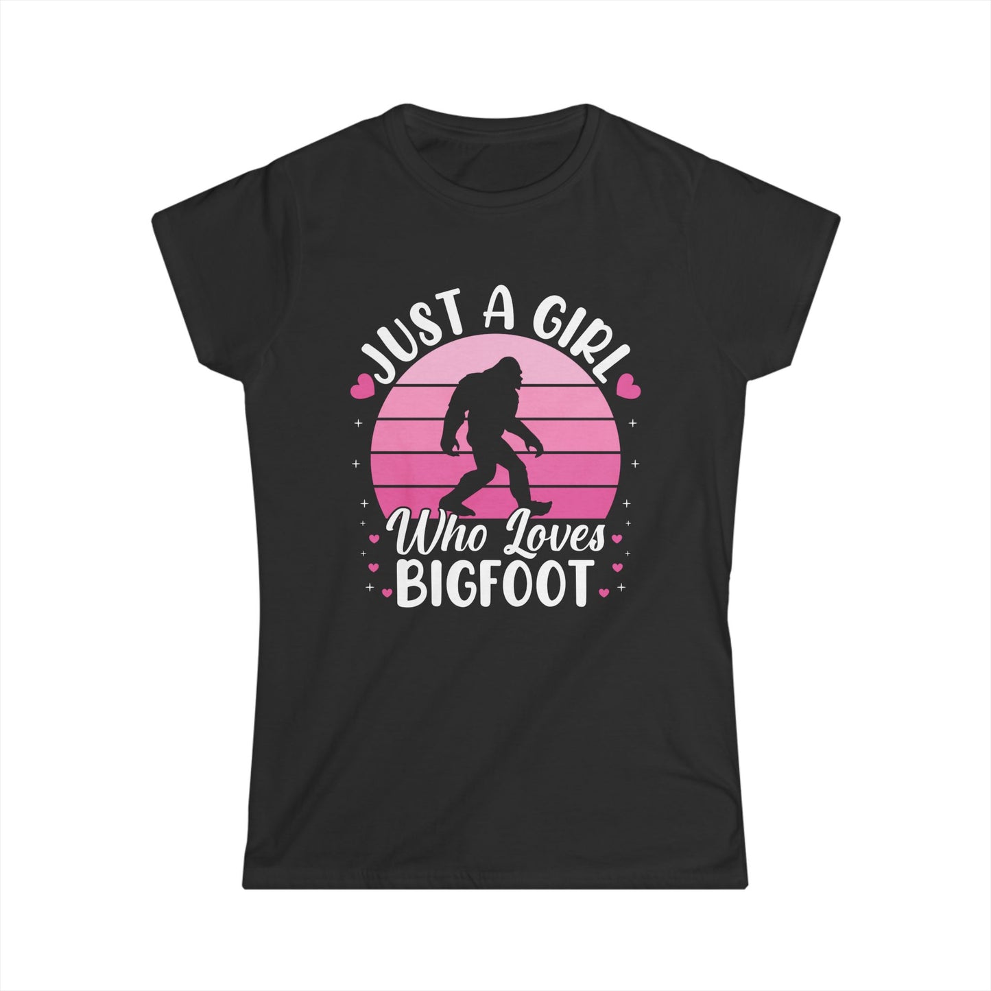 Just a Girl Who Loves Bigfoot T-Shirt β Cute Funny Sasquatch Lover Tee