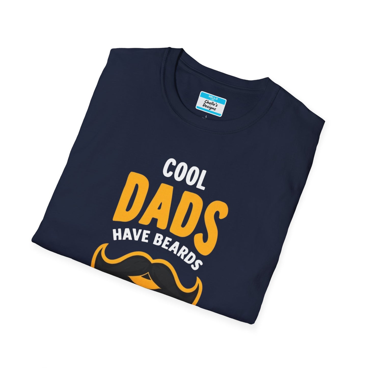 Cool Dads Have Black Beards T-Shirt | Funny Father’s Day Gift Beard Graphic Tee