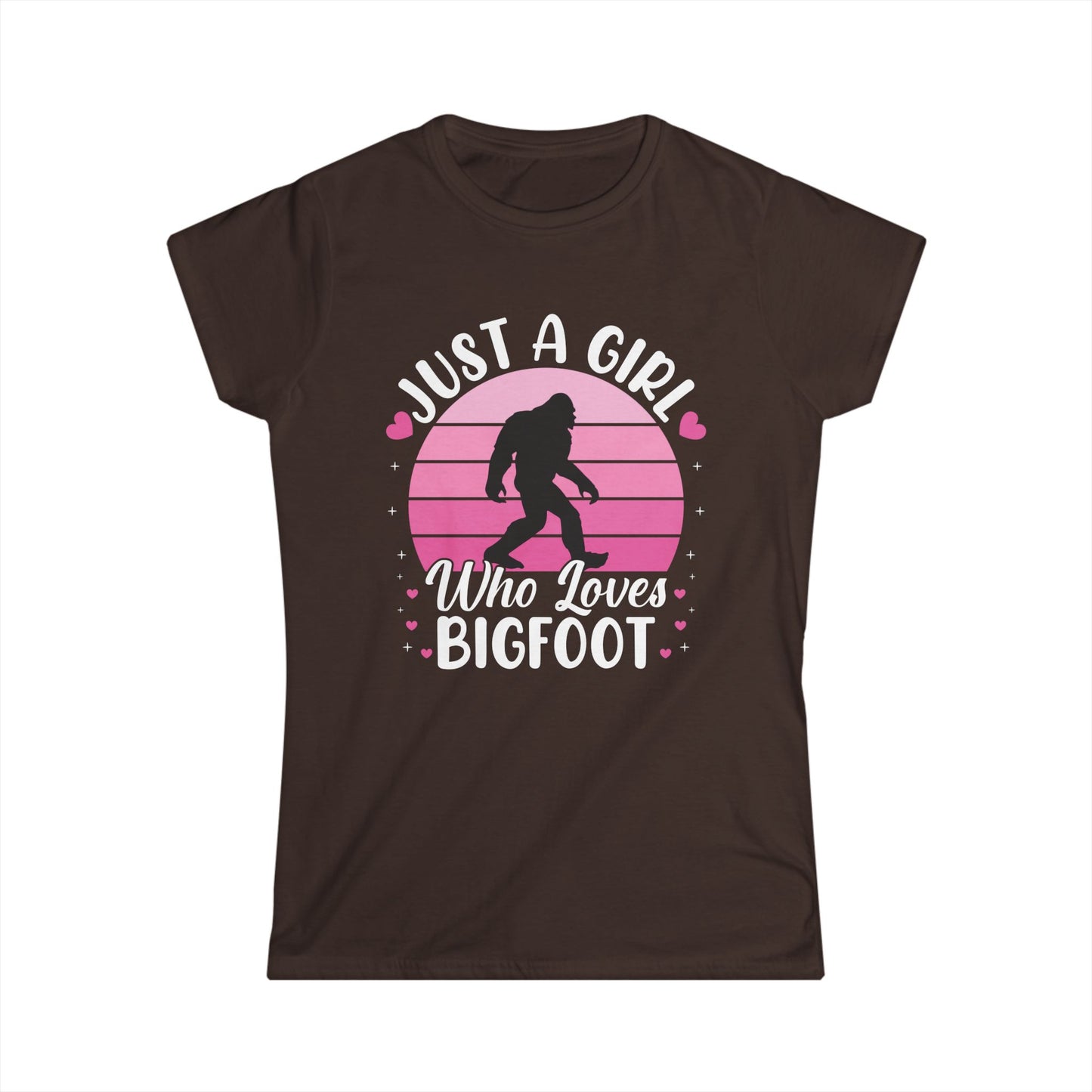 Just a Girl Who Loves Bigfoot T-Shirt β Cute Funny Sasquatch Lover Tee