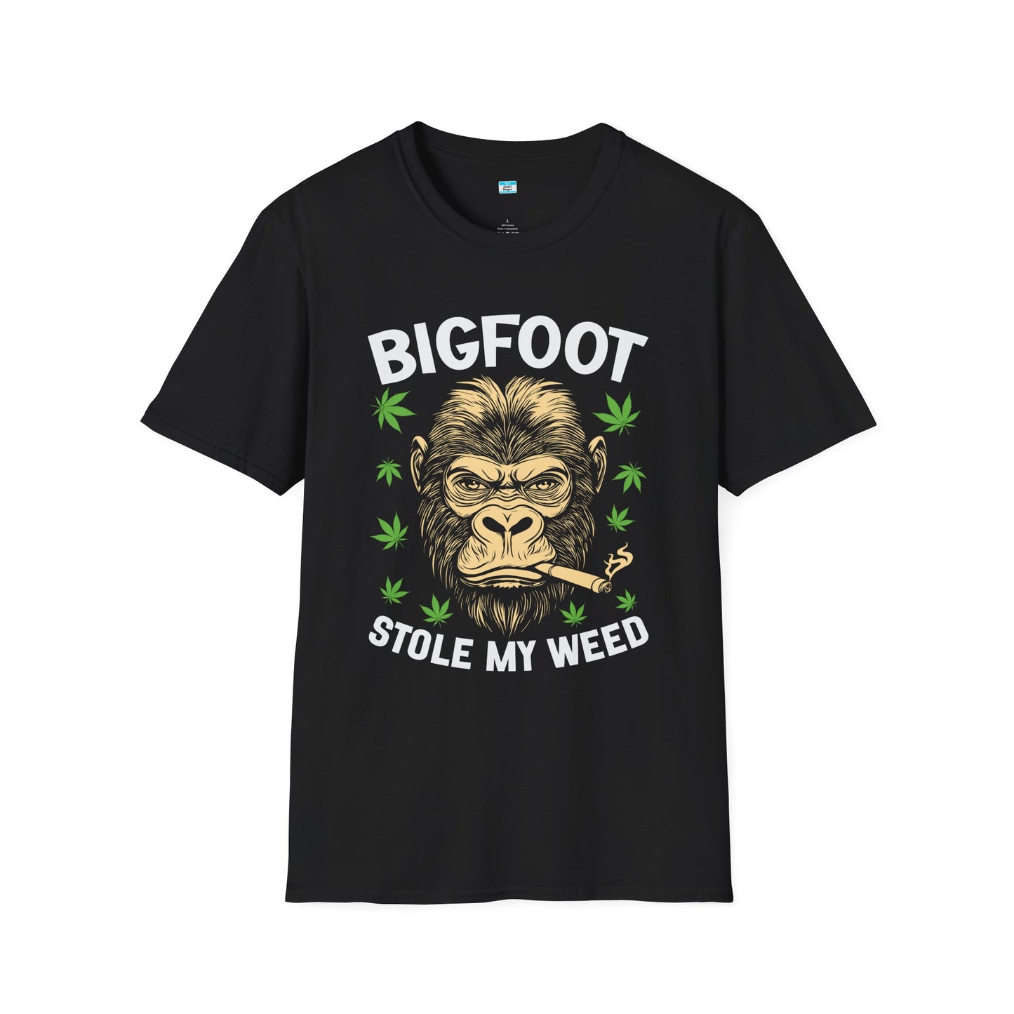 Bigfoot Stole My Weed T-Shirt, Funny 420 Sasquatch Humor Tee