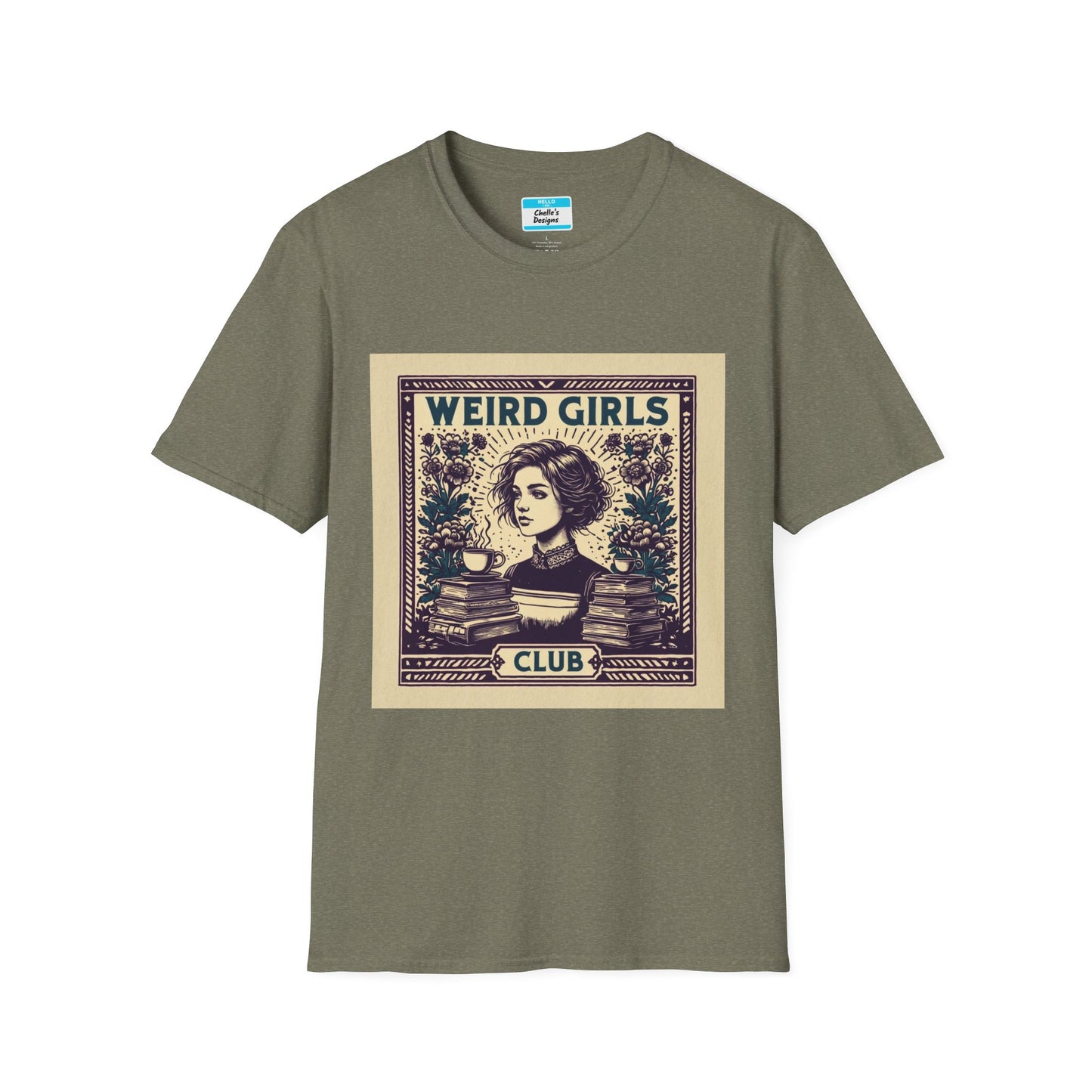Weird Girls Club T-Shirt | Aesthetic Vintage Book Lover Graphic Tee for Women