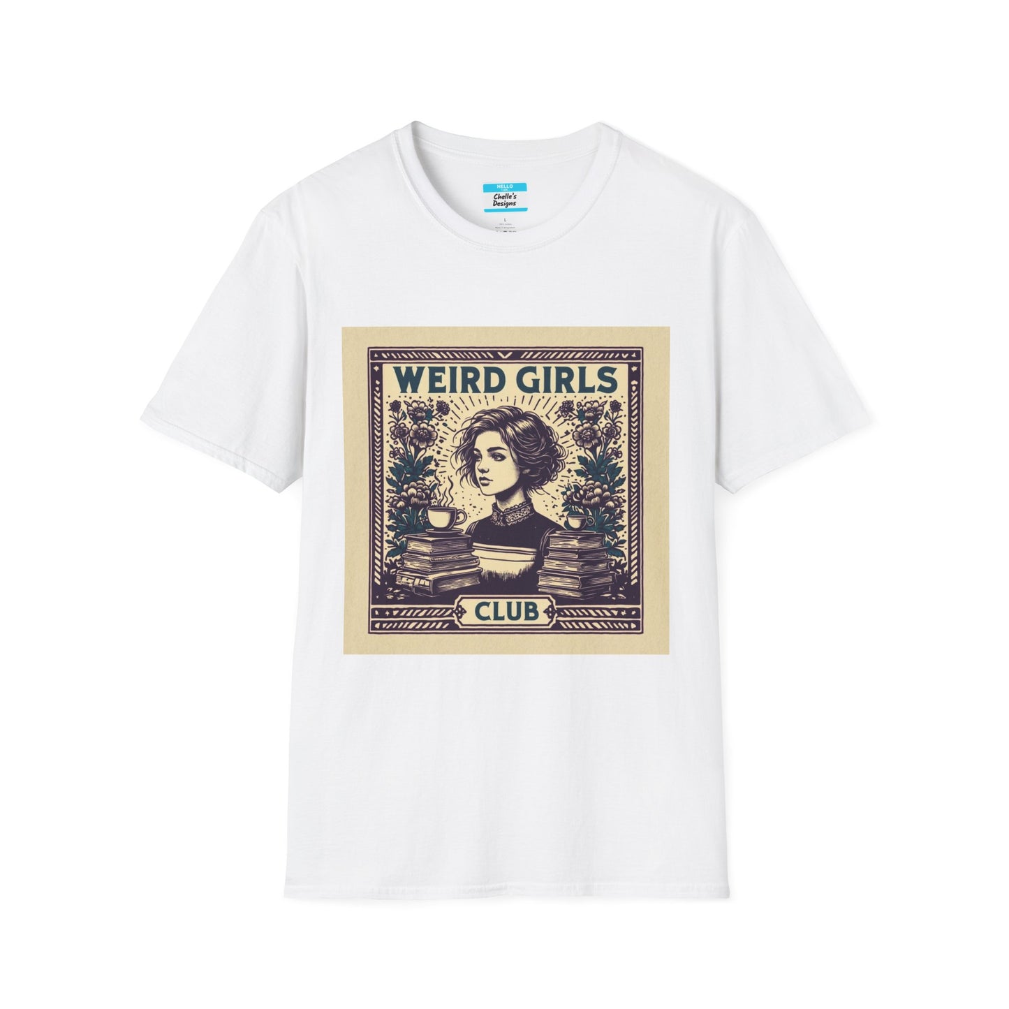 Weird Girls Club T-Shirt | Aesthetic Vintage Book Lover Graphic Tee for Women
