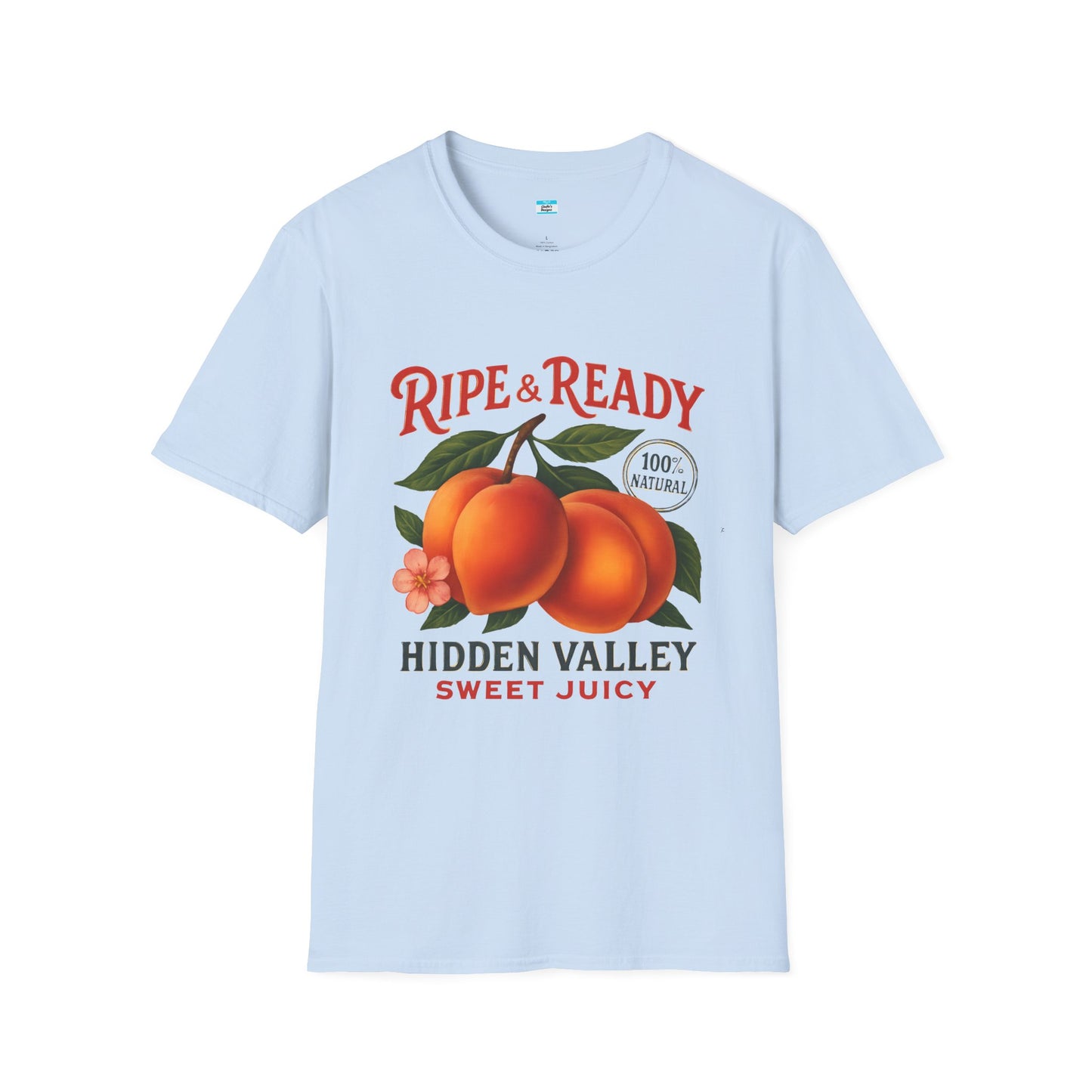 Ripe & Ready Peach T-Shirt β Hidden Valley Sweet Juicy Vintage Fruit Tee