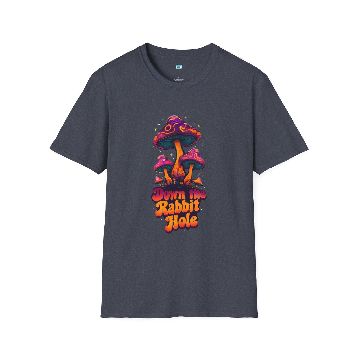 Down the Rabbit Hole T-Shirt – Trippy Psychedelic Mushroom Graphic Tee