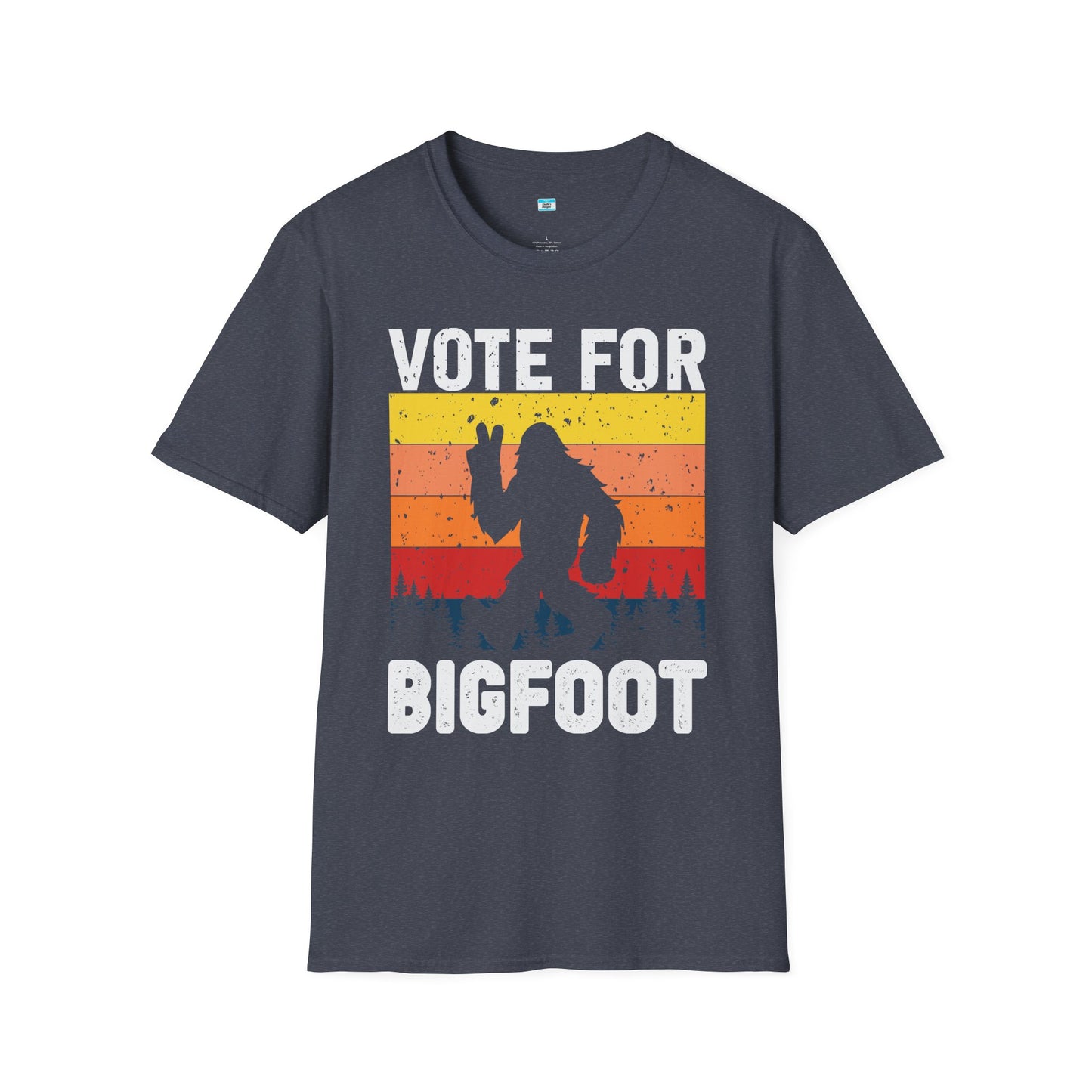 Vote for Bigfoot T-Shirt β Funny Retro Sasquatch Election Humor Tee