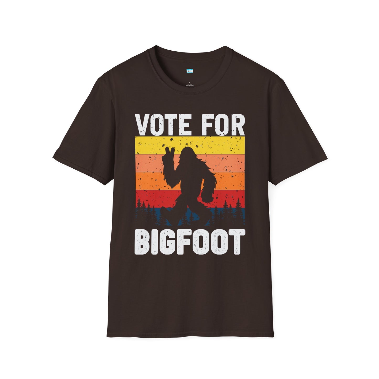 Vote for Bigfoot T-Shirt β Funny Retro Sasquatch Election Humor Tee
