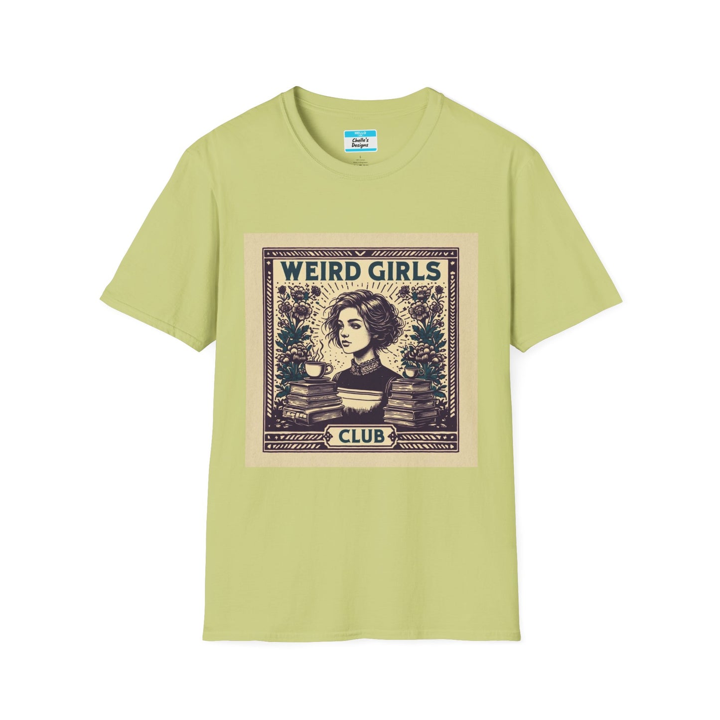Weird Girls Club T-Shirt | Aesthetic Vintage Book Lover Graphic Tee for Women