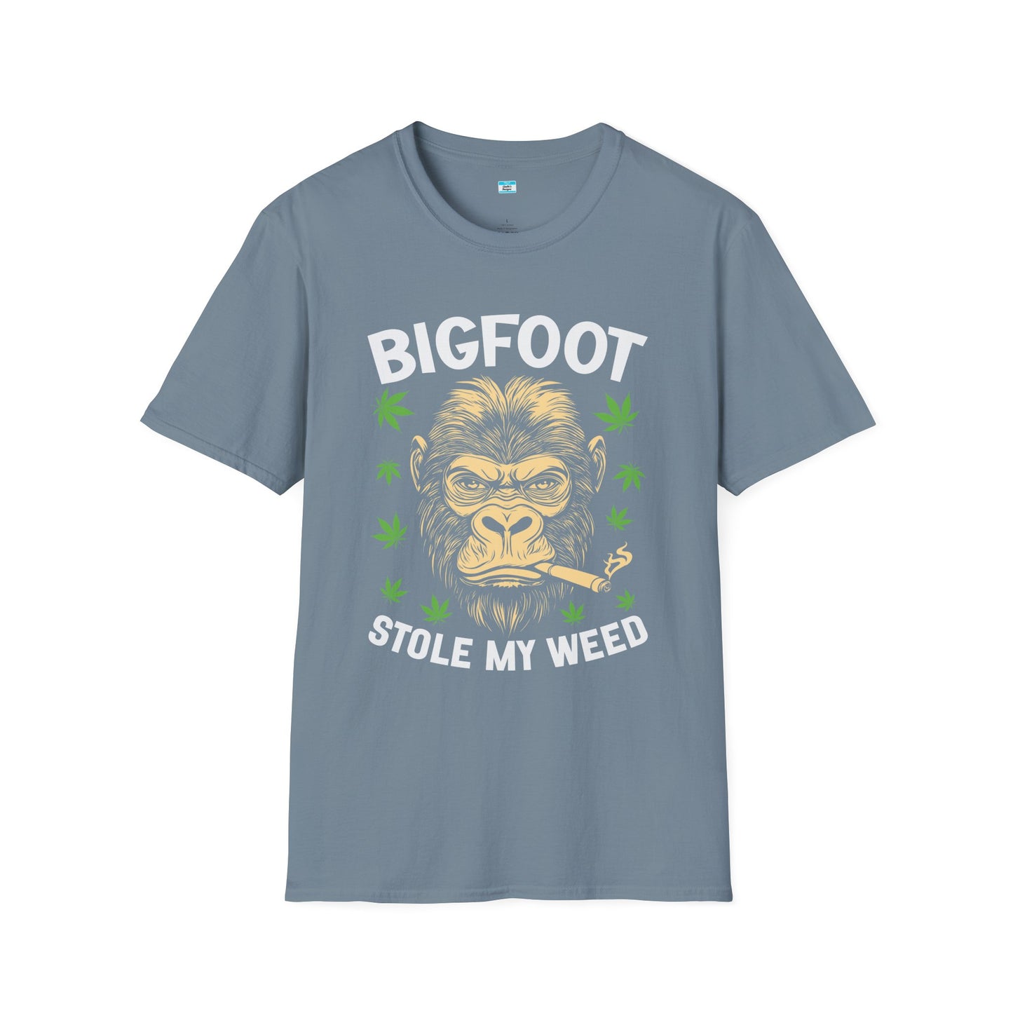 Bigfoot Stole My Weed T-Shirt, Funny 420 Sasquatch Humor Tee