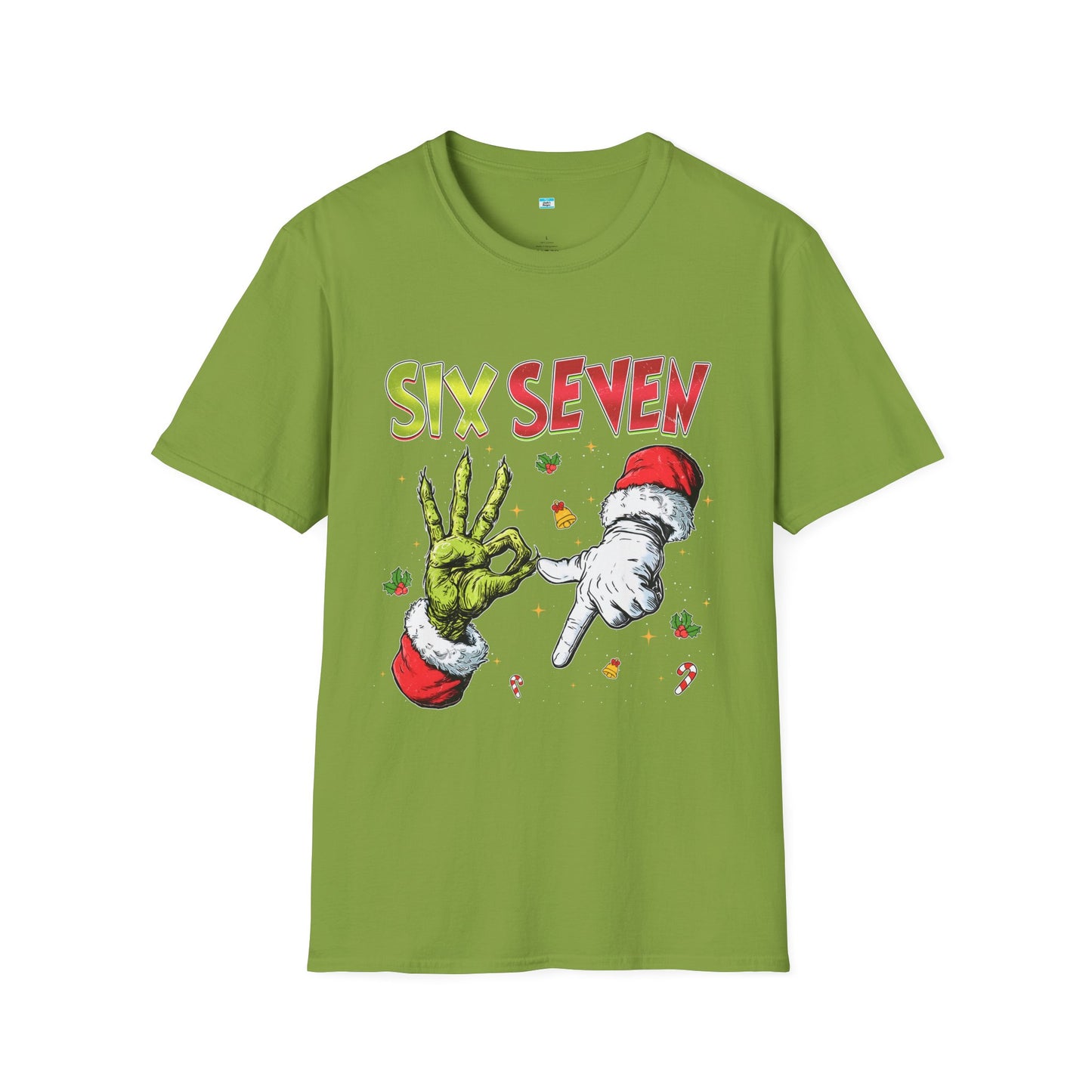 Funny Six Seven Christmas Shirt β Santa & Green Hand Holiday Humor Tee