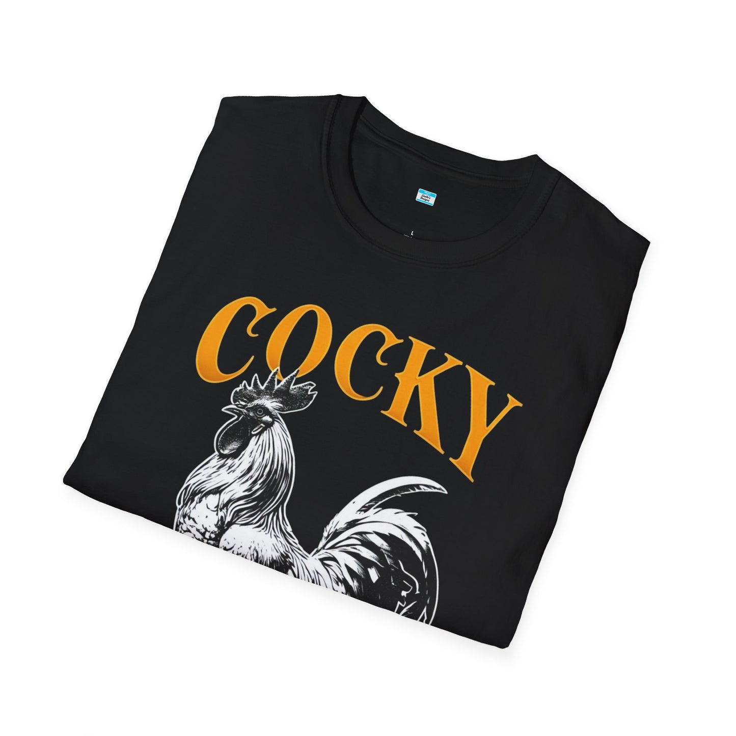 Cocky Rooster T-Shirt – Funny Farm Animal Graphic Tee, Bold Chicken Humor Shirt