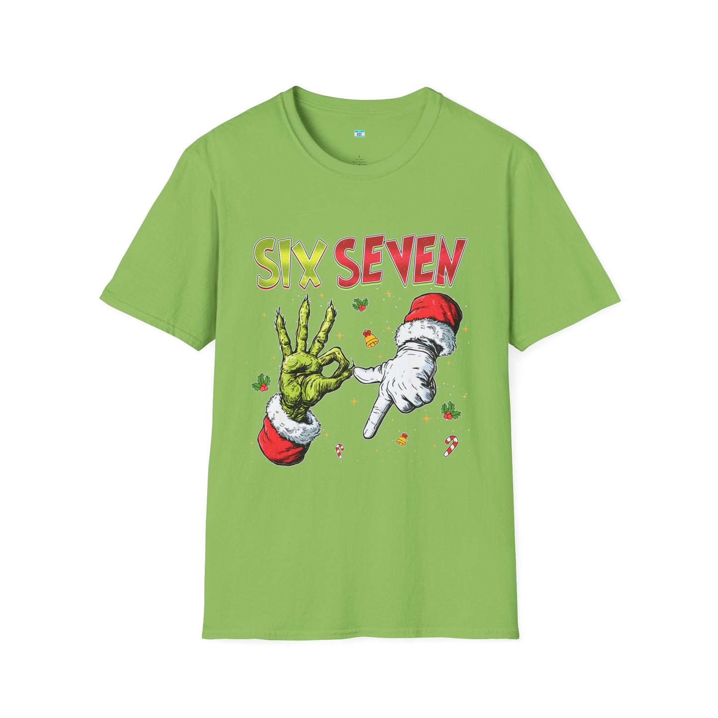Funny Six Seven Christmas Shirt β Santa & Green Hand Holiday Humor Tee