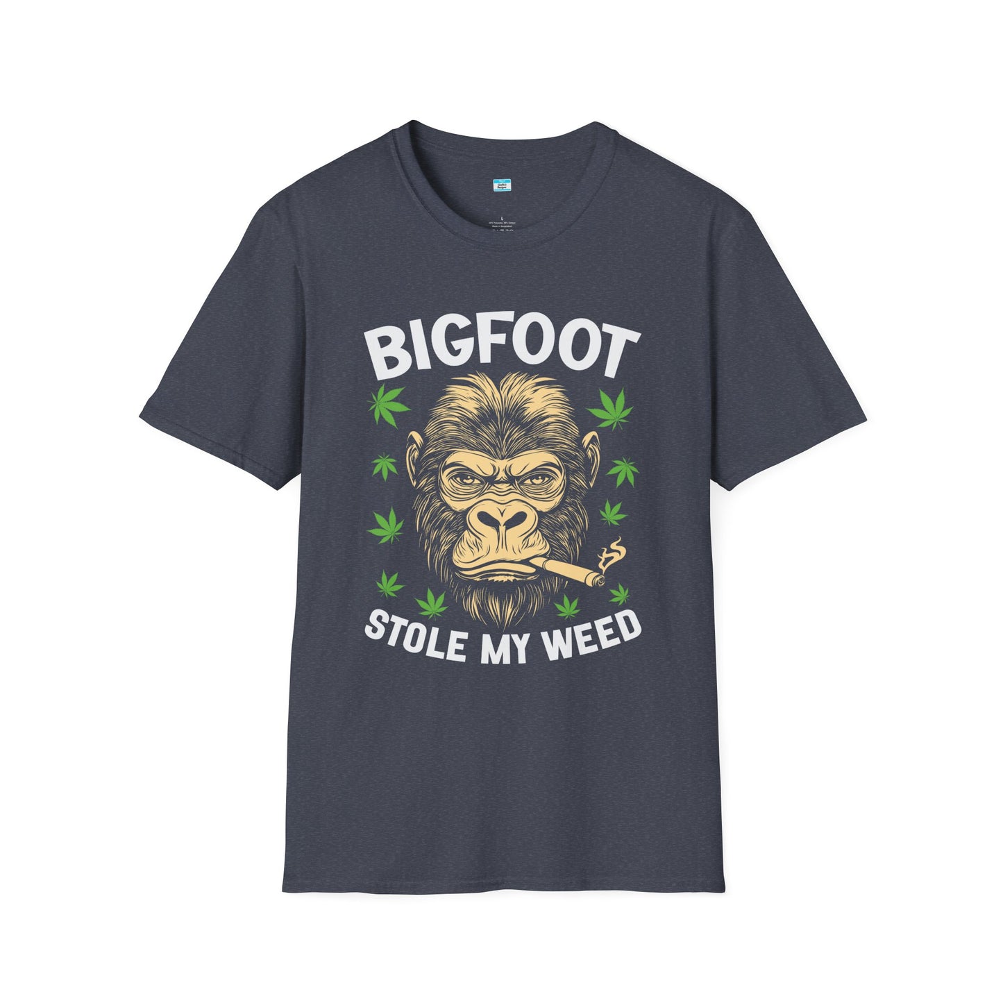 Bigfoot Stole My Weed T-Shirt, Funny 420 Sasquatch Humor Tee