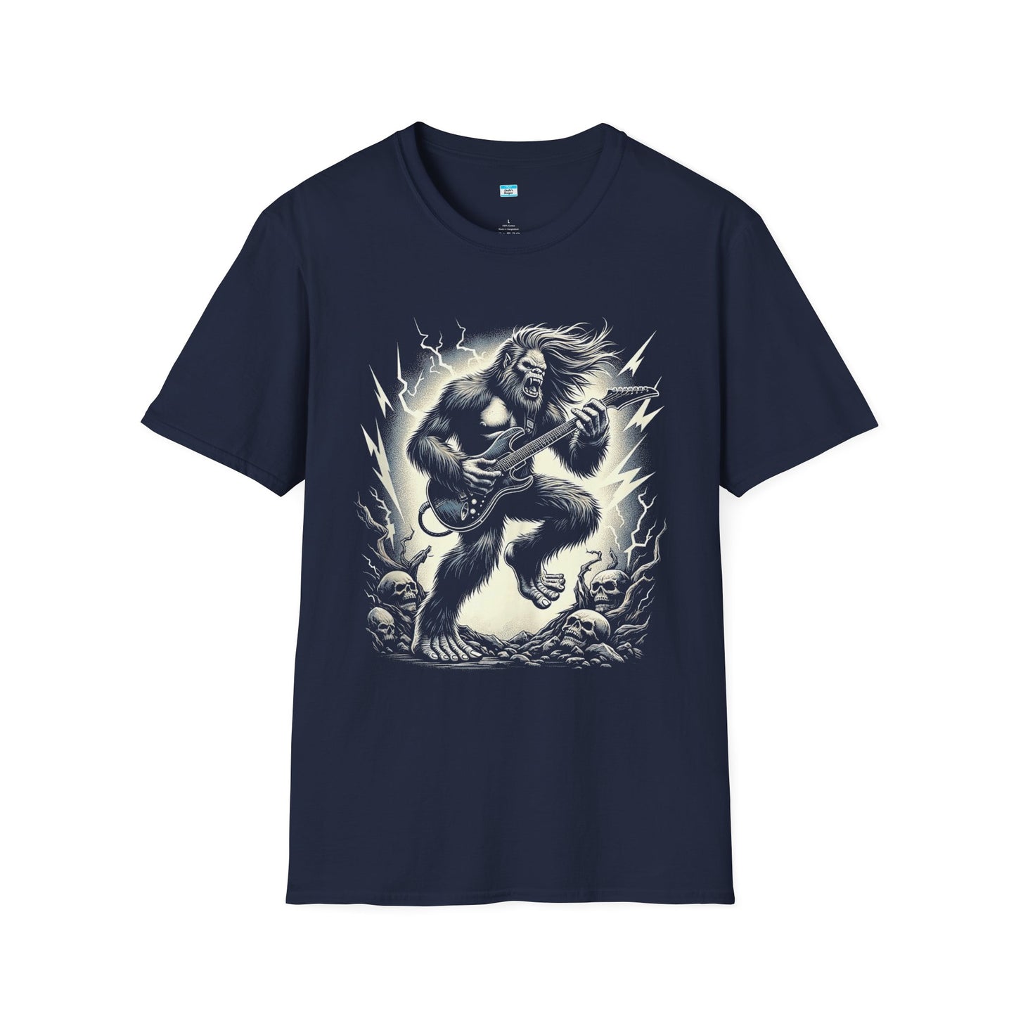 Metal Bigfoot T-Shirt β Funny Sasquatch Playing Guitar Rock Tee