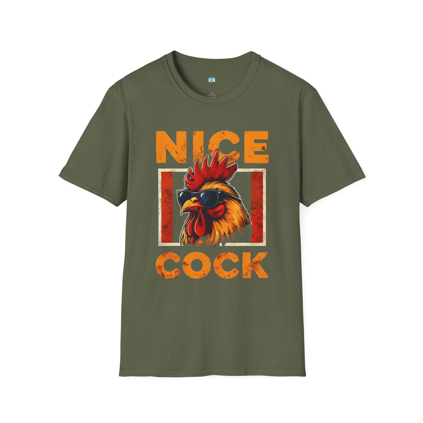 Nice Cock T-Shirt – Funny Rooster Graphic Tee, Farm Animal Humor Shirt