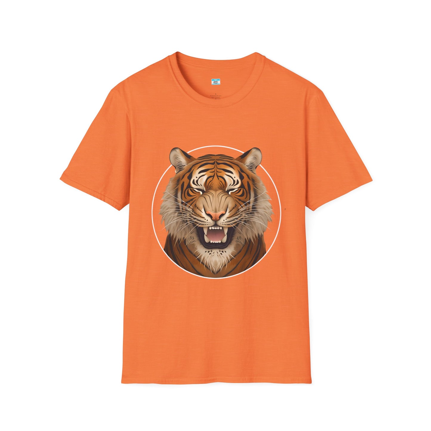 Roaring Tiger Face Graphic T-Shirt – Bold Wild Jungle Animal Tee for Men & Women