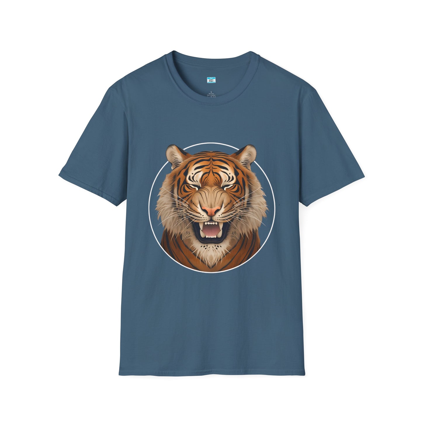 Roaring Tiger Face Graphic T-Shirt – Bold Wild Jungle Animal Tee for Men & Women