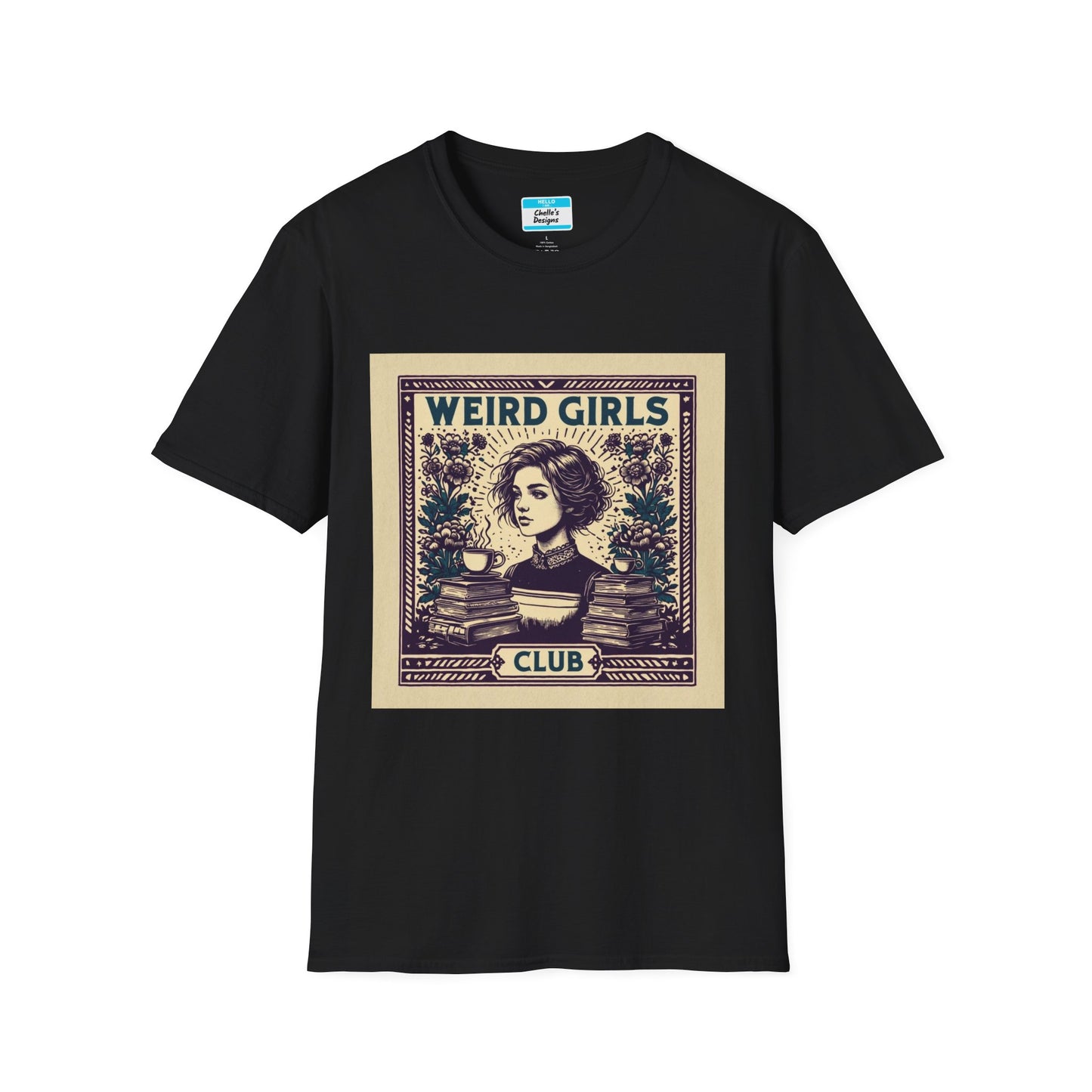 Weird Girls Club T-Shirt | Aesthetic Vintage Book Lover Graphic Tee for Women