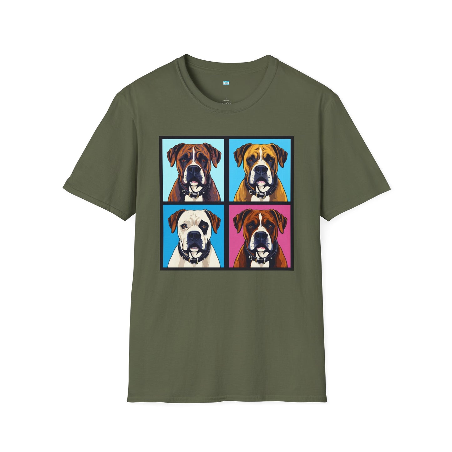 Pop Art Boxer Dog T-Shirt – Colorful Boxer Lover Graphic Tee