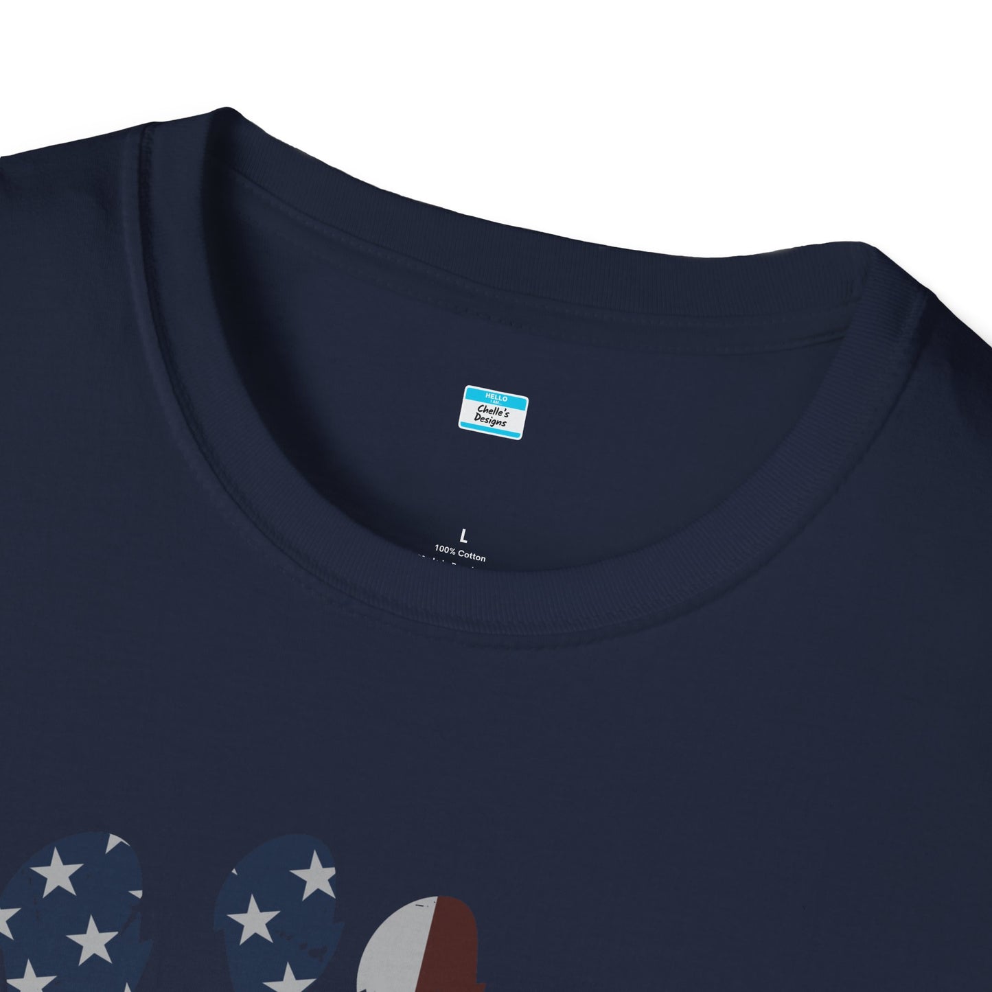 Patriotic Bigfoot Footprint T-Shirt, American Flag Sasquatch USA Tee