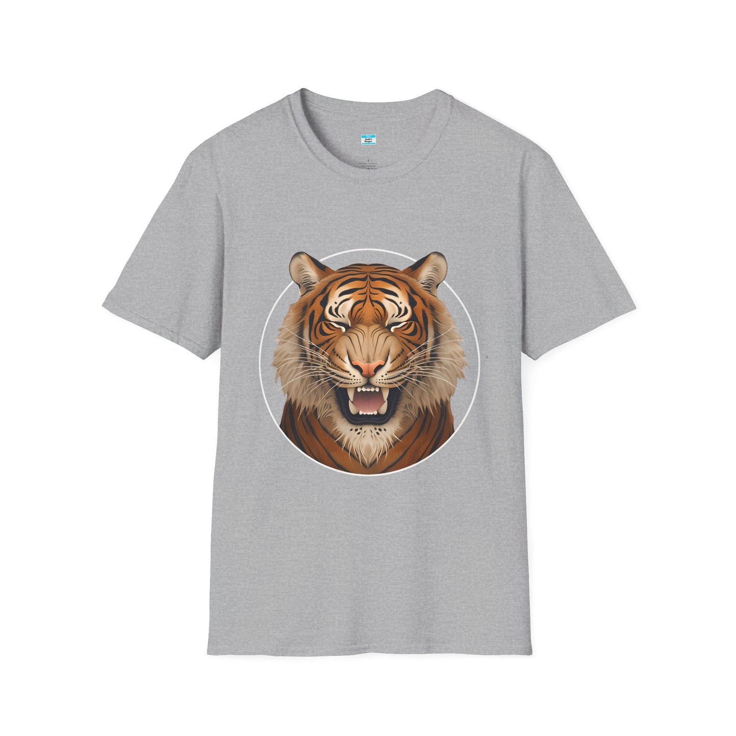 Roaring Tiger Face Graphic T-Shirt – Bold Wild Jungle Animal Tee for Men & Women