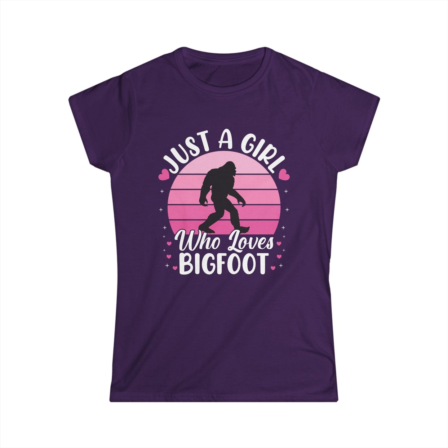 Just a Girl Who Loves Bigfoot T-Shirt β Cute Funny Sasquatch Lover Tee