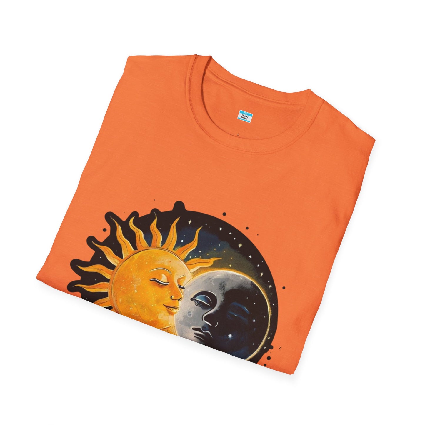 Lunar Kiss T-Shirt β Romantic Sun and Moon Celestial Graphic Tee