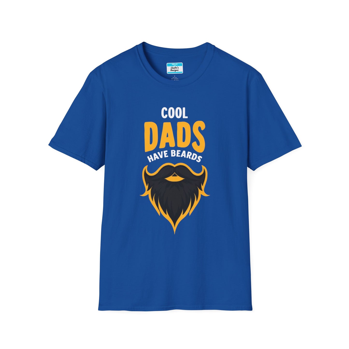 Cool Dads Have Black Beards T-Shirt | Funny Father’s Day Gift Beard Graphic Tee