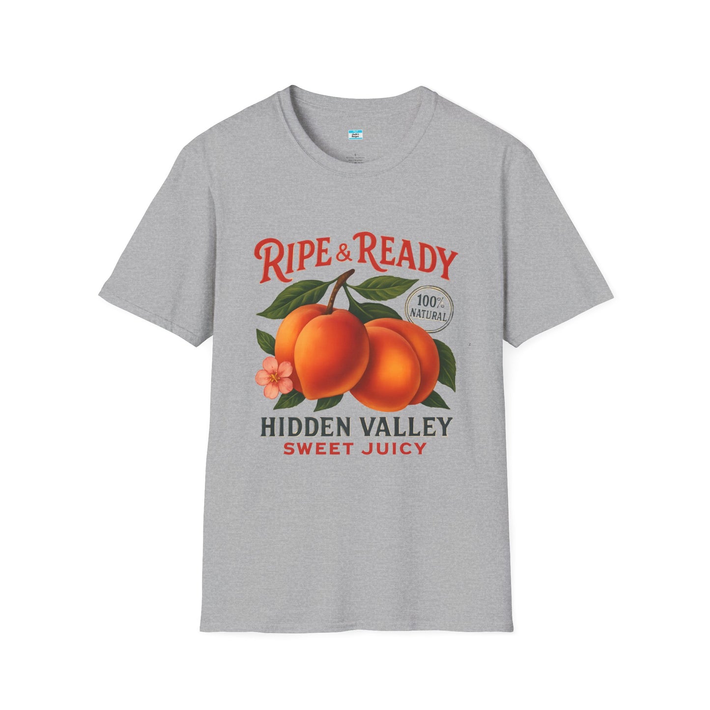 Ripe & Ready Peach T-Shirt β Hidden Valley Sweet Juicy Vintage Fruit Tee