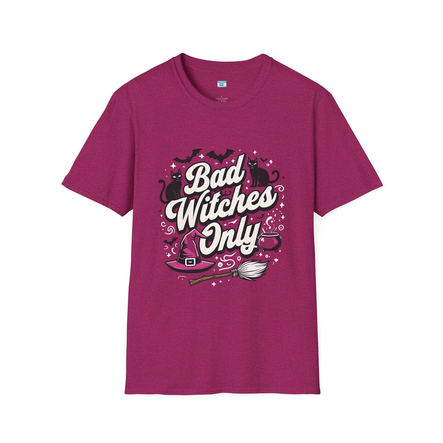 Bad Witches Only T-Shirt – Cute Pink Halloween Witch Graphic Tee