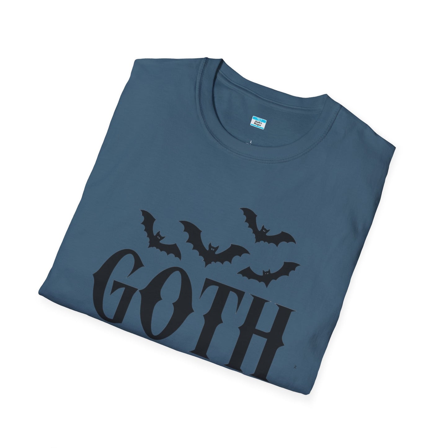 Goth Mama T-Shirt β Moon Phase & Bat Graphic Tee for Spooky Moms