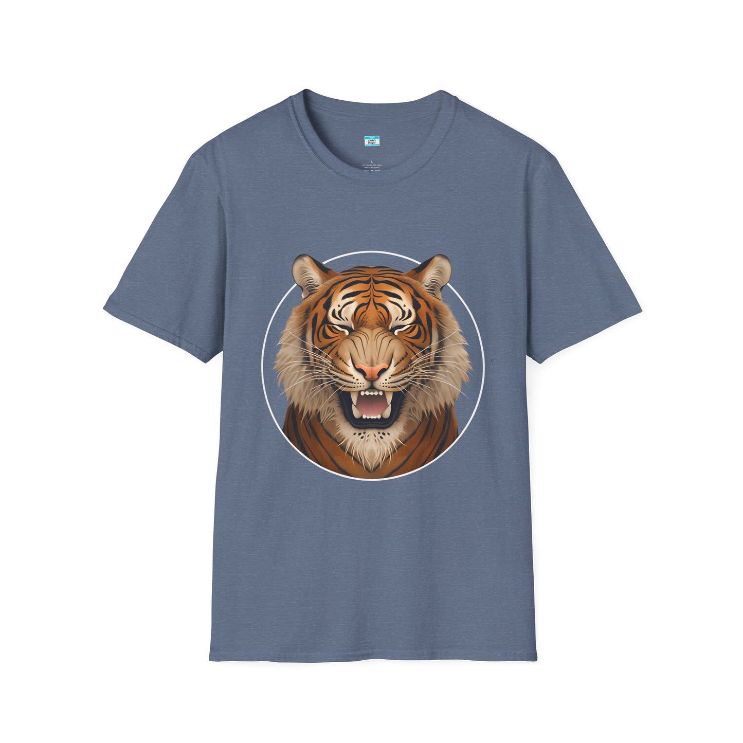 Roaring Tiger Face Graphic T-Shirt – Bold Wild Jungle Animal Tee for Men & Women