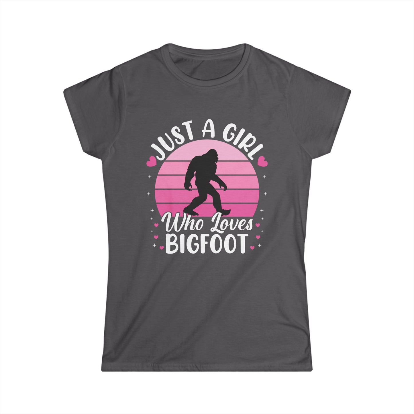 Just a Girl Who Loves Bigfoot T-Shirt β Cute Funny Sasquatch Lover Tee