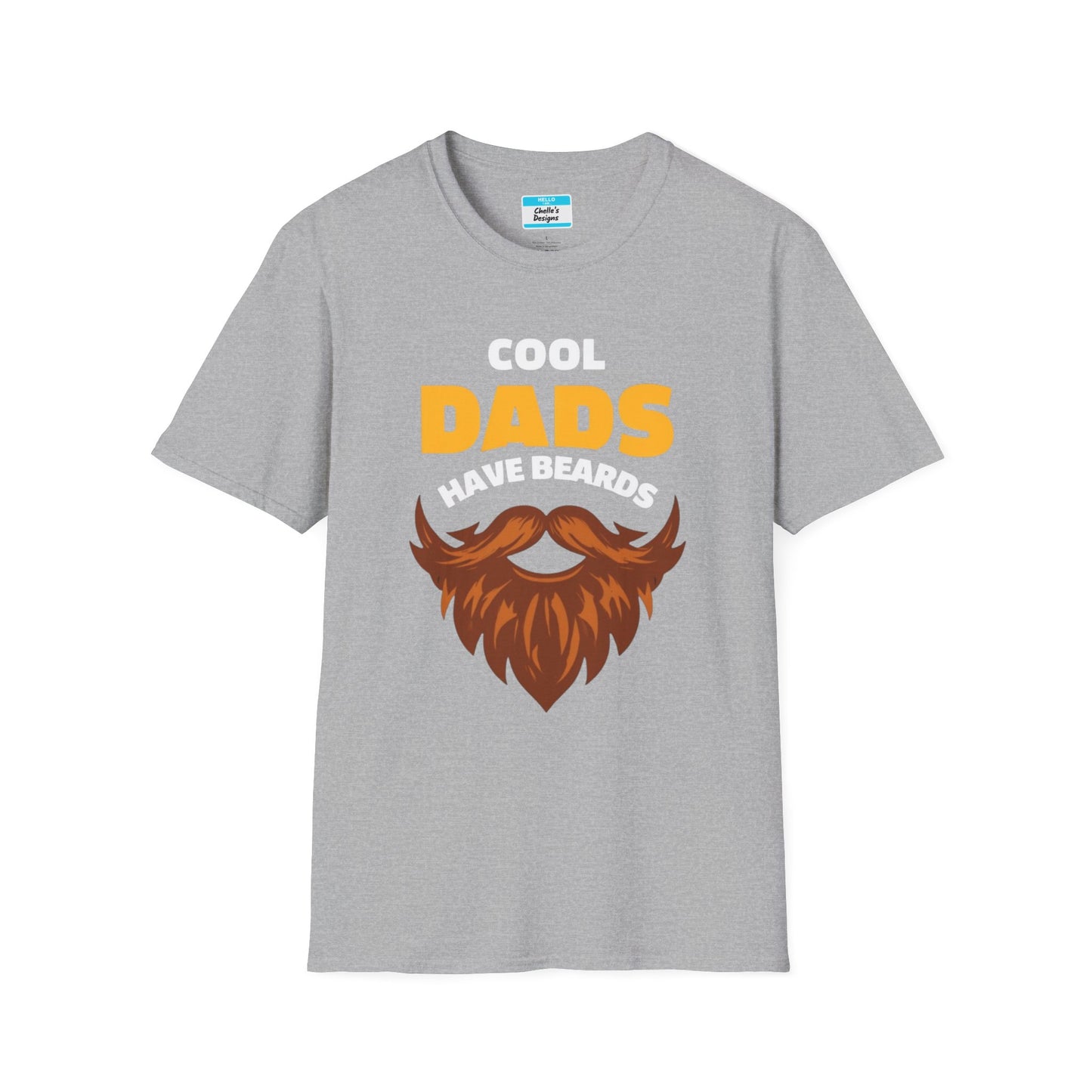 Cool Dads Have Brown Beards T-Shirt | Funny Father’s Day Gift Beard Graphic Tee