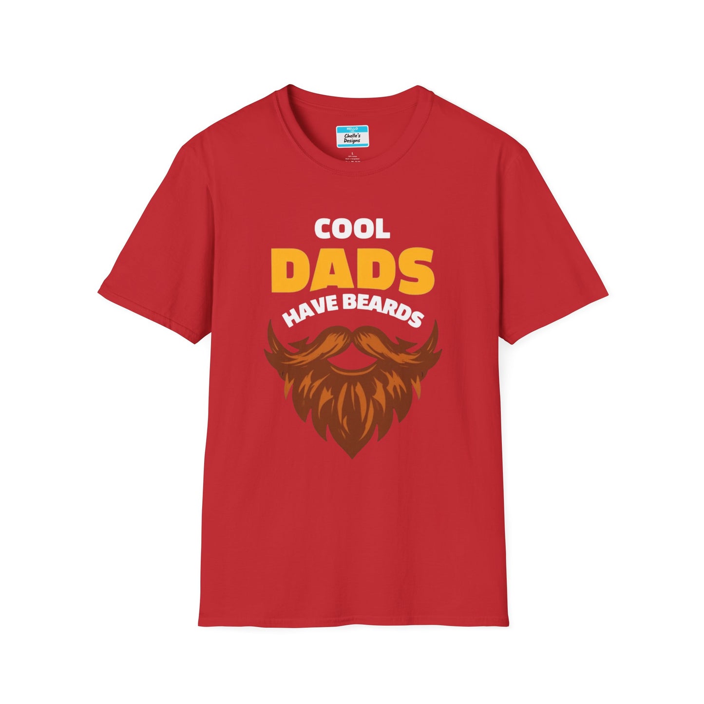 Cool Dads Have Brown Beards T-Shirt | Funny Father’s Day Gift Beard Graphic Tee