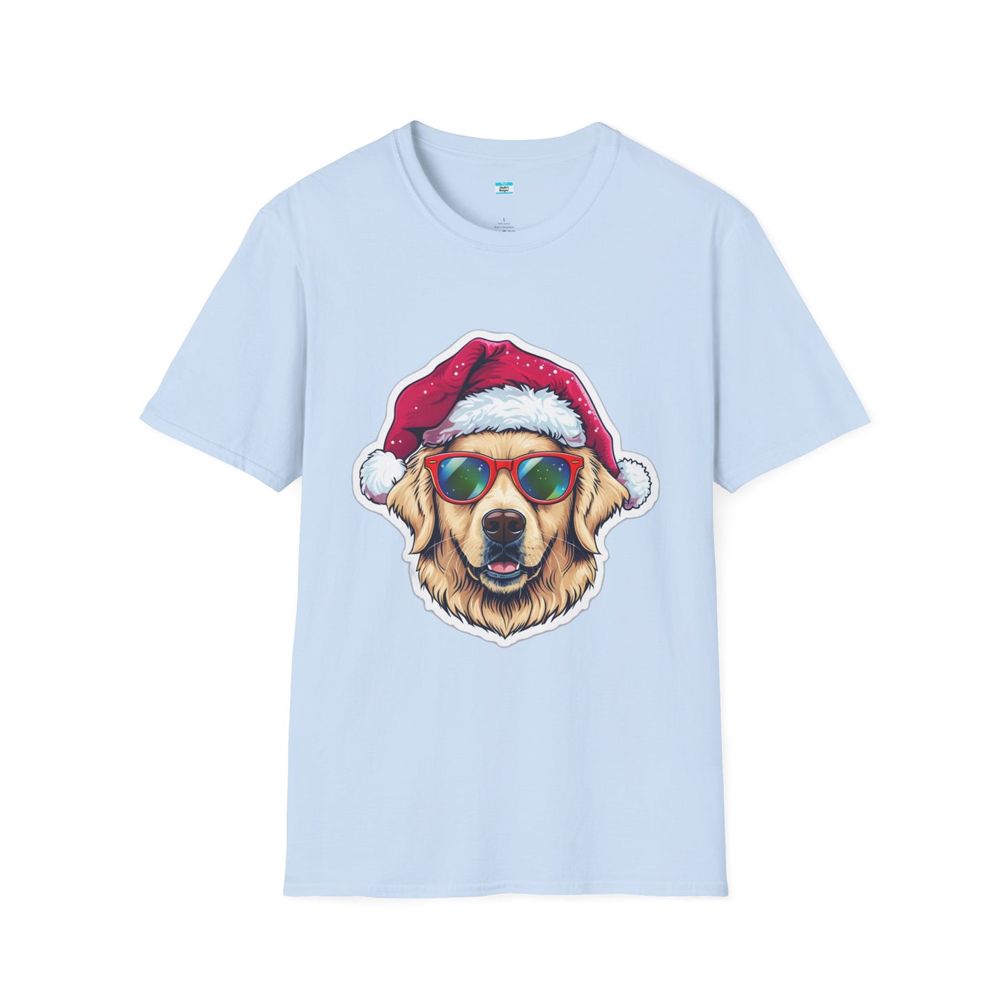 Christmas Dog T-Shirt β Cool Golden Retriever Santa Hat Holiday Tee