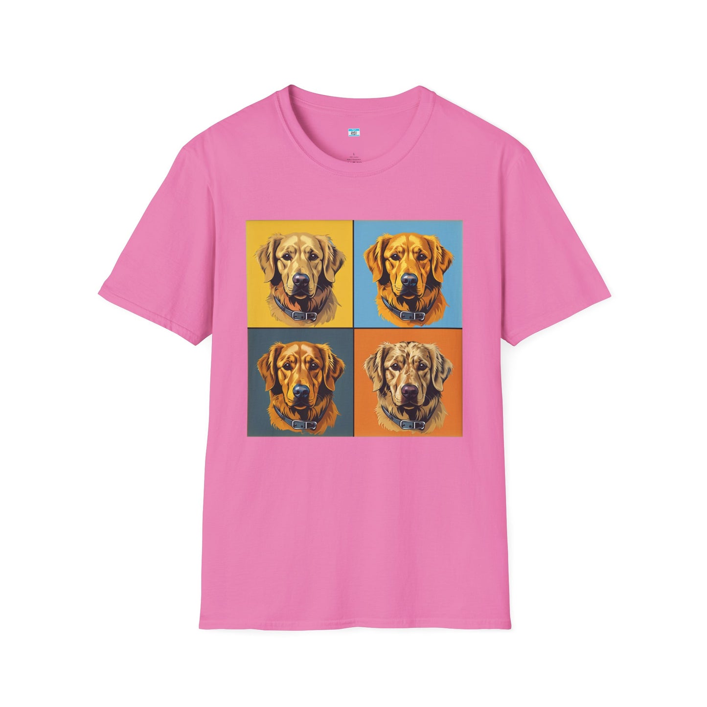 Pop Art Dog T-Shirt – Colorful Golden Retriever Graphic Tee for Dog Lovers