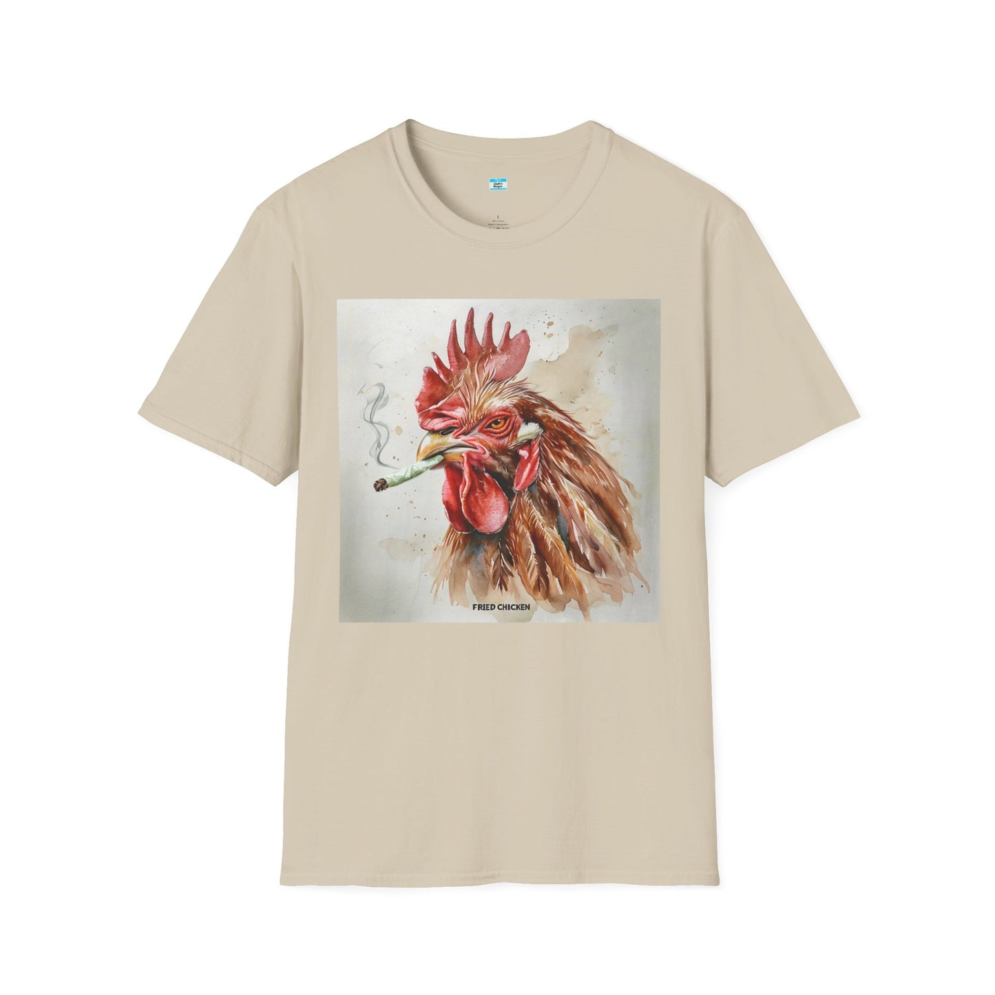 Funny Smoking Rooster T-Shirt – Fried Chicken Graphic Tee, Farm Animal Humor Shirt, Cannabis, Hemp Humor