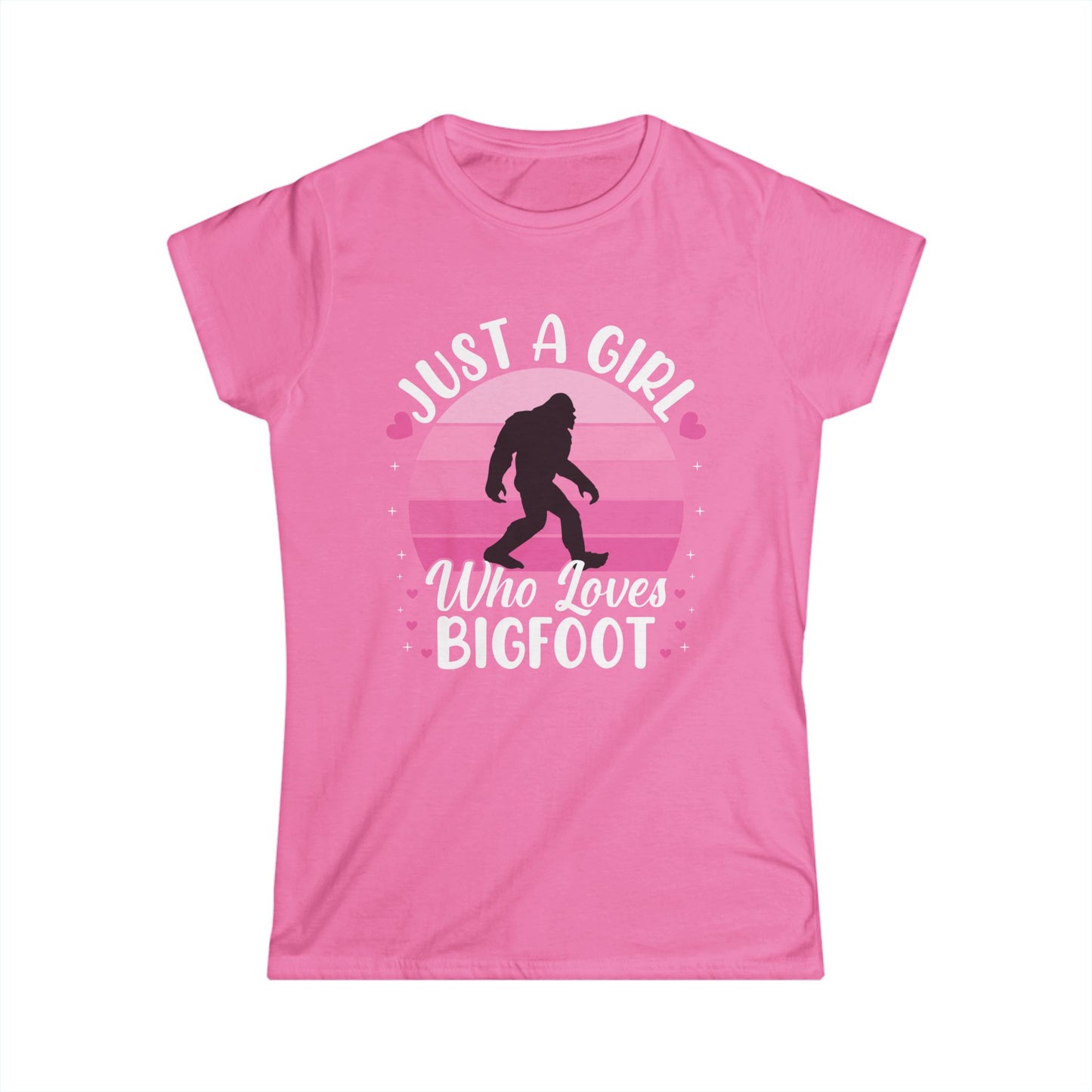Just a Girl Who Loves Bigfoot T-Shirt β Cute Funny Sasquatch Lover Tee