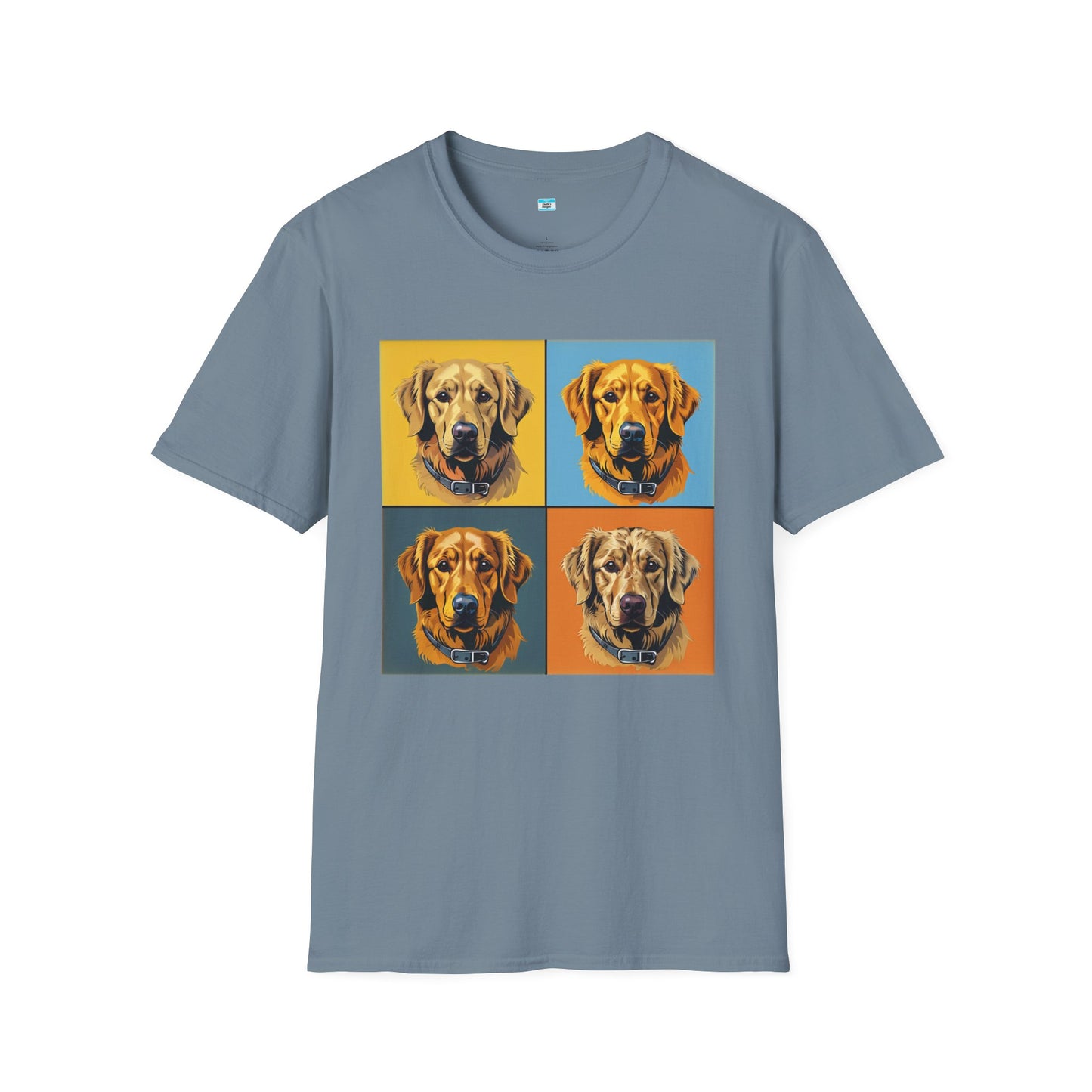 Pop Art Dog T-Shirt – Colorful Golden Retriever Graphic Tee for Dog Lovers