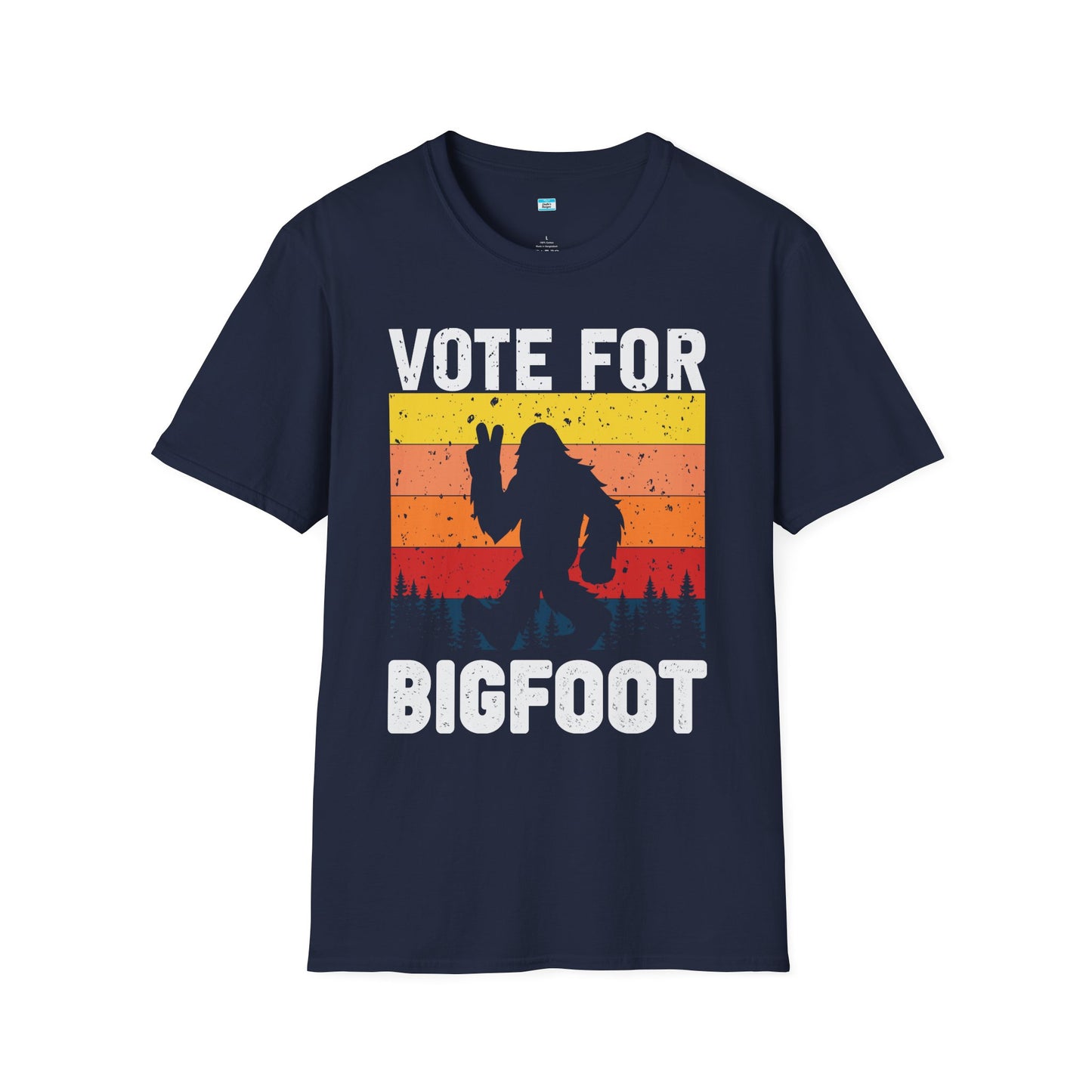 Vote for Bigfoot T-Shirt β Funny Retro Sasquatch Election Humor Tee